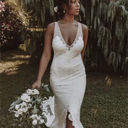 Scallop-Shaped Cups Visible in Bodice