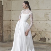 Lace Bodice Topper With Wedding Dress