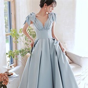 Layered Bows on Shoulders