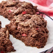 Chocolate Strawberry Scone