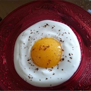 Sunny-Side-Up Peach With Yogurt