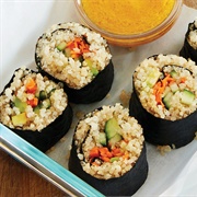 Sushi With Ginger Miso Sauce