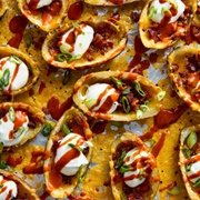 Wings With Potato Skins