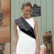 Tartan Sash With Wedding Dress