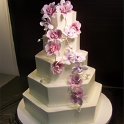 Wedding Cake With Orchids