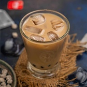 Chai Boba Tea With Mango Boba