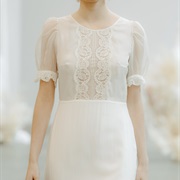 Lace Detailing Down Middle of Bodice