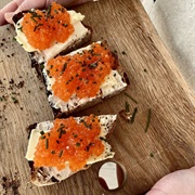 Salmon Roe Toast
