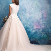 High Back Wedding Dress