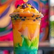 Tutti Frutti Boba Tea With Pawpaw Boba