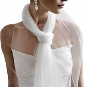 Looped-Front Bridal Scarf