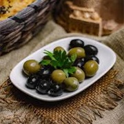 Green and Black Food