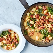 Spiced Sausage, Kale, and Gnocchi Casserole