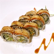 Orange and Blacked Striped Soy Paper Sushi (Tarantula Soy Paper Sushi)