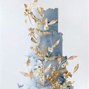 Metallic Flowers and Leaves Decor