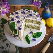 Violet Poppy Seed Cake