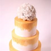 Flower Ball on Top of Cake