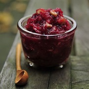 Pear, Brandy, and Walnut Cranberry Sauce