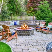 Fire Pit in Backyard