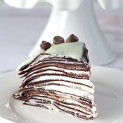 Mint Chocolate Crepe Cake