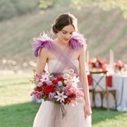 Crisscross Feathered Shoulder Accents