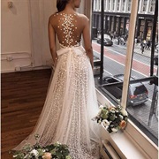 "Tattoo Effect" Illusion Section on Wedding Dress