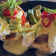Smoked Pork Belly Benedict