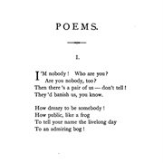 I'm Nobody! Who Are You? by Emily Dickinson