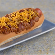 Foot-Long All-Beef Chili-Cheese Hot Dog