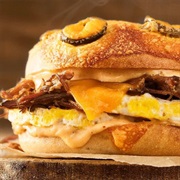 Texas Brisket Egg Sandwich