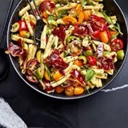 Spicy Chicken and Puttanesca Pasta Salad