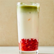 Spumoni Boba Tea With Mango Boba