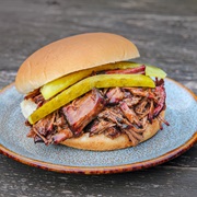 Smoked Pulled Beef Sandwich
