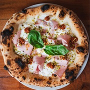 Mortadella and Pistachio Pizza