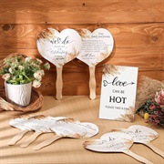 Display Offering Fans for Wedding Guests