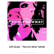 #1117 Nice for What by Drake