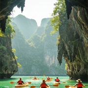 Exploring Cave in Thai Island