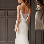 Wedding Dress Draping ("Floating Cowl") on Back