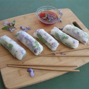 Wisteria & Redbud Spring Rolls