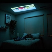 Adjustable Bluetooth Projector in Bedroom