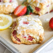 Vegan Strawberry Lemon Scone