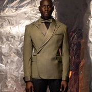 Wrap Panel Suit Jacket