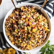 Bbq Chicken, Kidney Bean and Corn Pasta Salad