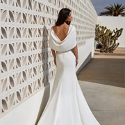 Thick Cowl Back on Wedding Dress