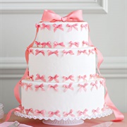 Cake With Small Bows Decor