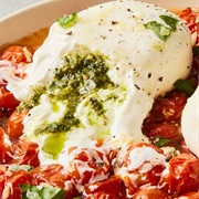 Pesto-Stuffed Burrata Bombs