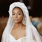 Fabric Crown Headpiece With Veil