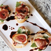 Whipped Goat Cheese and Fig Crostini
