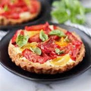 Sun-Dried Tomato, Salami, Red Onions Tarts