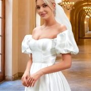 Dress Bodice With Stripes in Different Directions